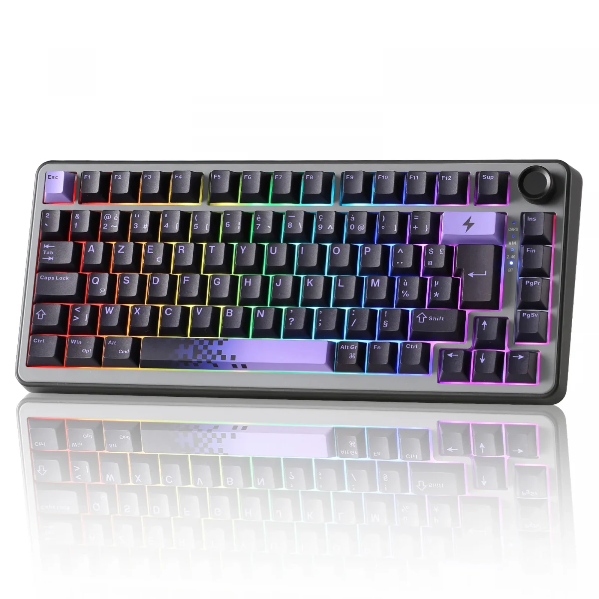 YUNZII B75 Pro Black Purple — AZERTY