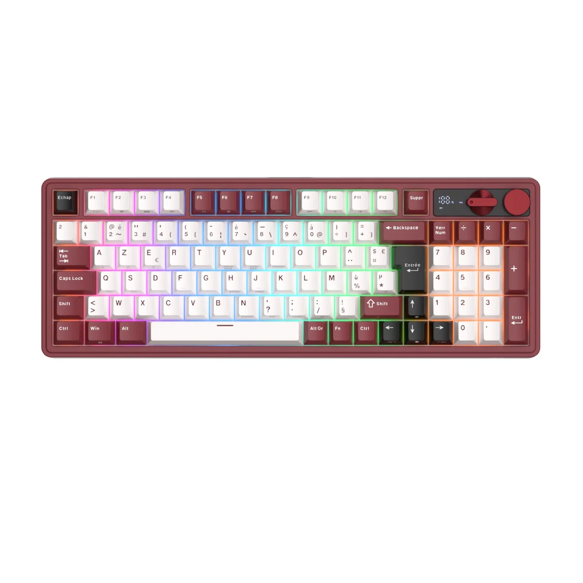 Royal Kludge M100 Crimson — Französisches AZERTY